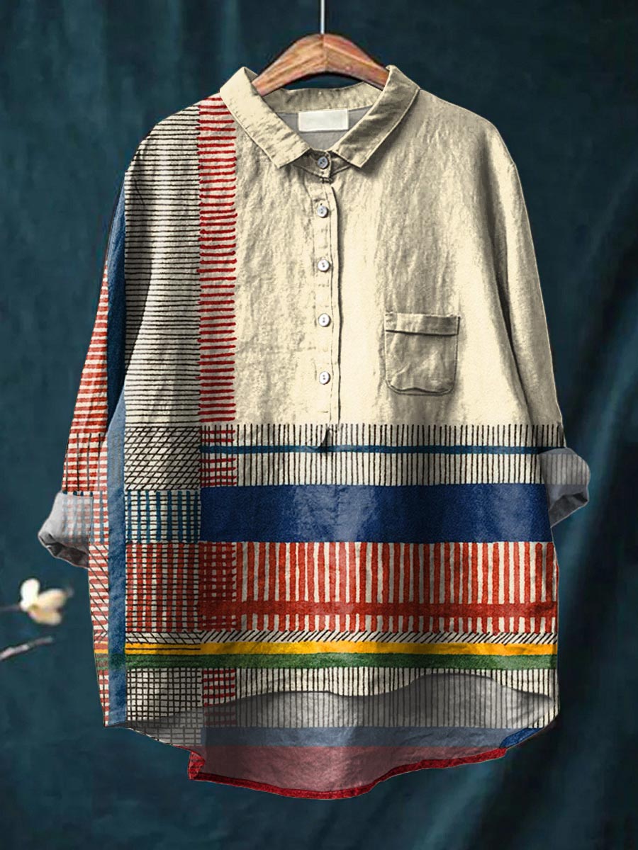 Lena | Artistic Stripes Shirt