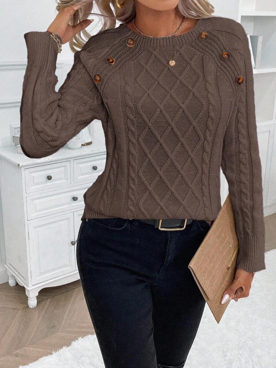 MATHILDE | SWEATER WITH BUTTON DETAILS