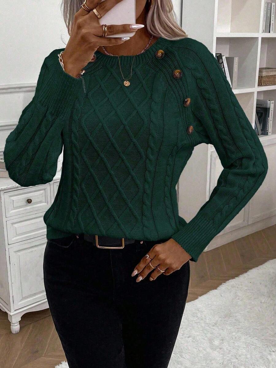 MATHILDE | SWEATER WITH BUTTON DETAILS