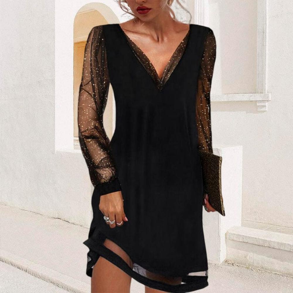 Lila - Elegant Lace Sleeve Dress