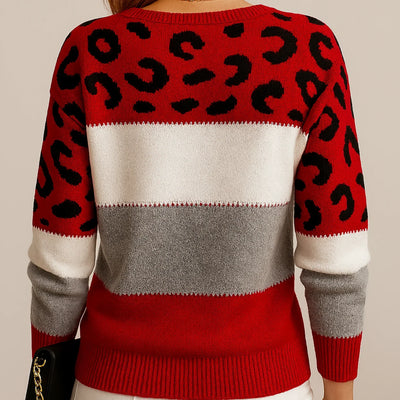 PASCALINE | LEOPARD PRINT CASUAL SWEATER