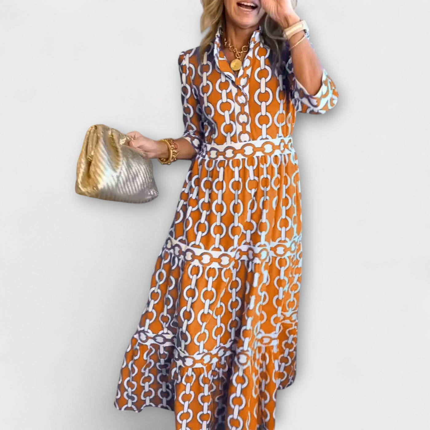 Donna - Chic Chain Midi Dress