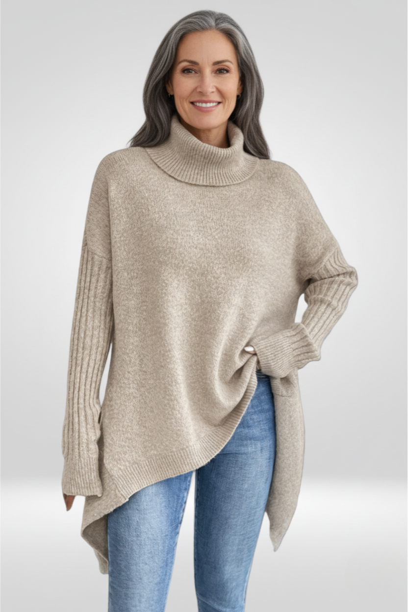 Isabelle | Comfy Asymmetrical Knit Sweater