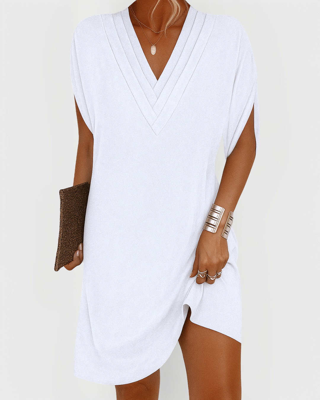 Rachel - Effortless V-Neck Mini Dress
