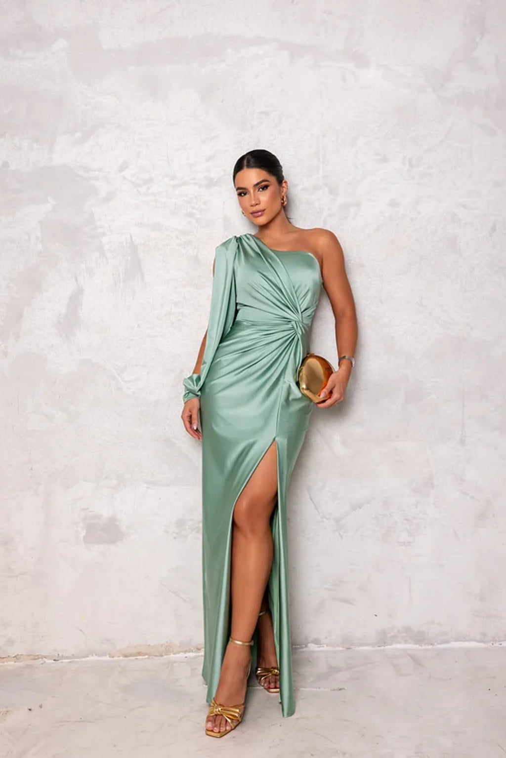 Celena - Luxurious Satin Evening Dress