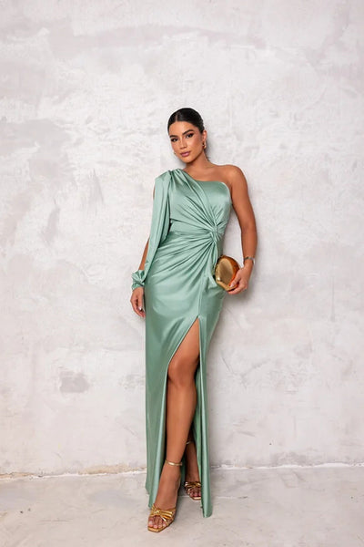 Celena - Luxurious Satin Evening Dress