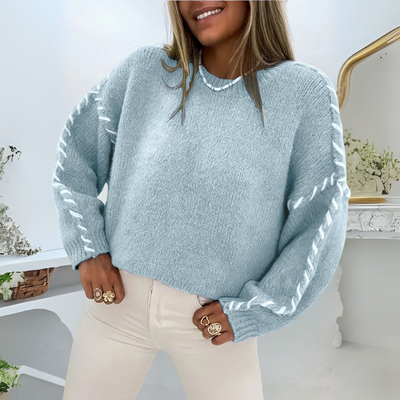 FELICITY | COMFORTABLE SWEATER WITH LONG SLEEVES AND ROUND NECK