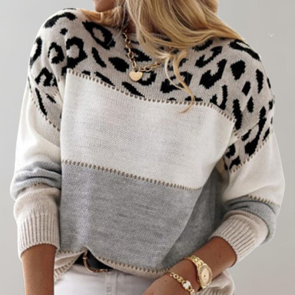 Ophélie | Elegant Leopard Print Sweater