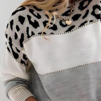 PASCALINE | LEOPARD PRINT CASUAL SWEATER