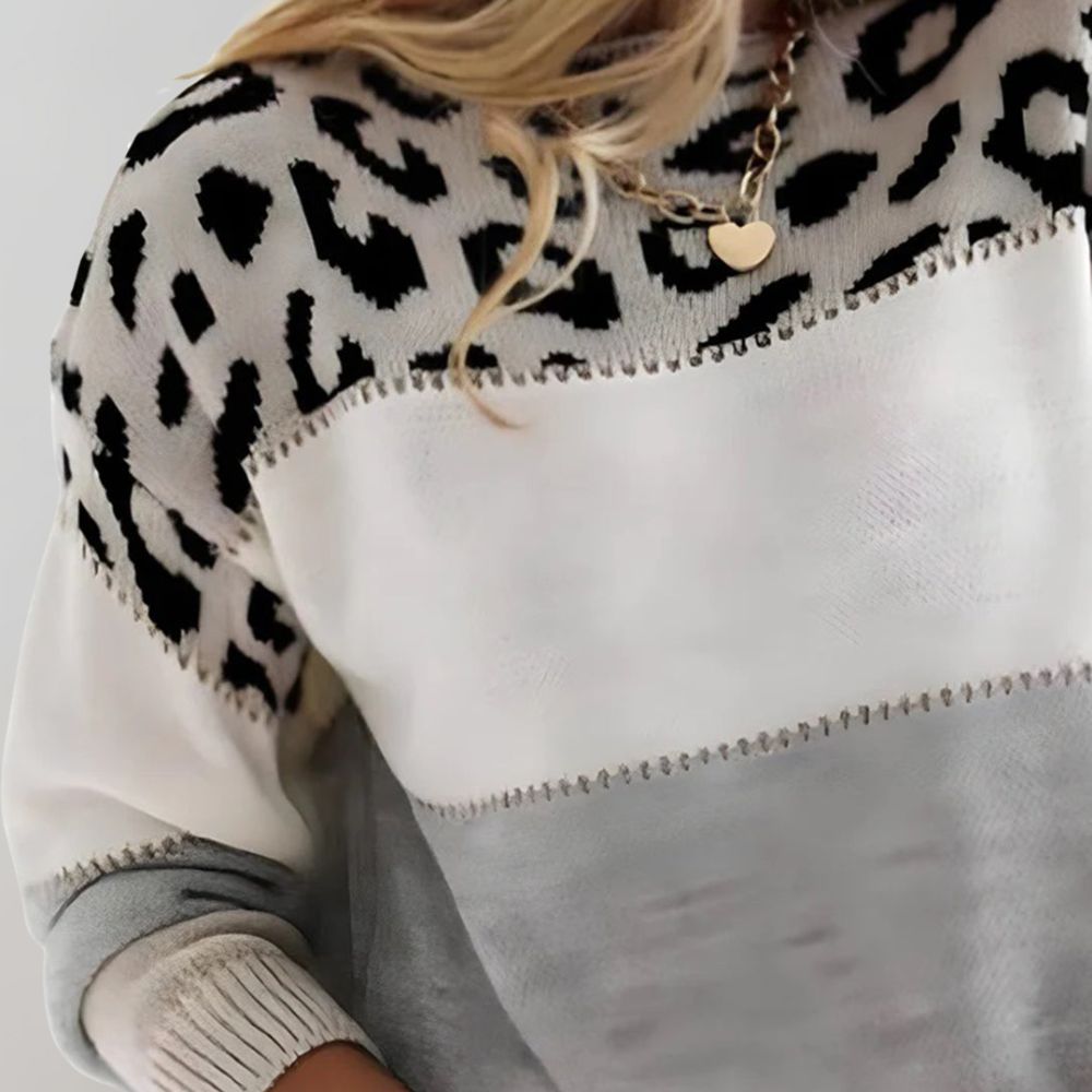 Ophélie | Elegant Leopard Print Sweater