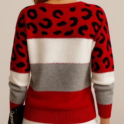Ophélie | Elegant Leopard Print Sweater