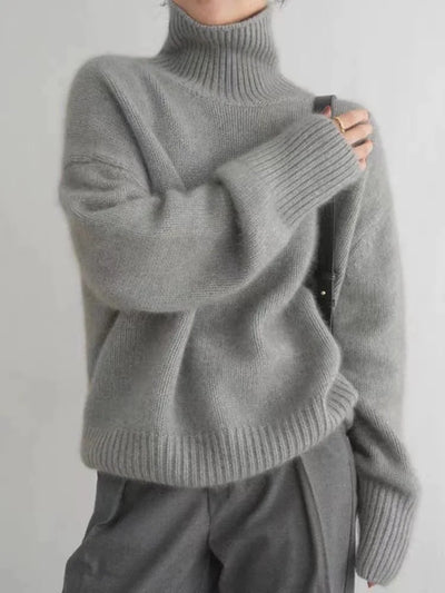 MONIKA | MYK AND TIMELESS HIGH NECK CASHMERE SWEATER