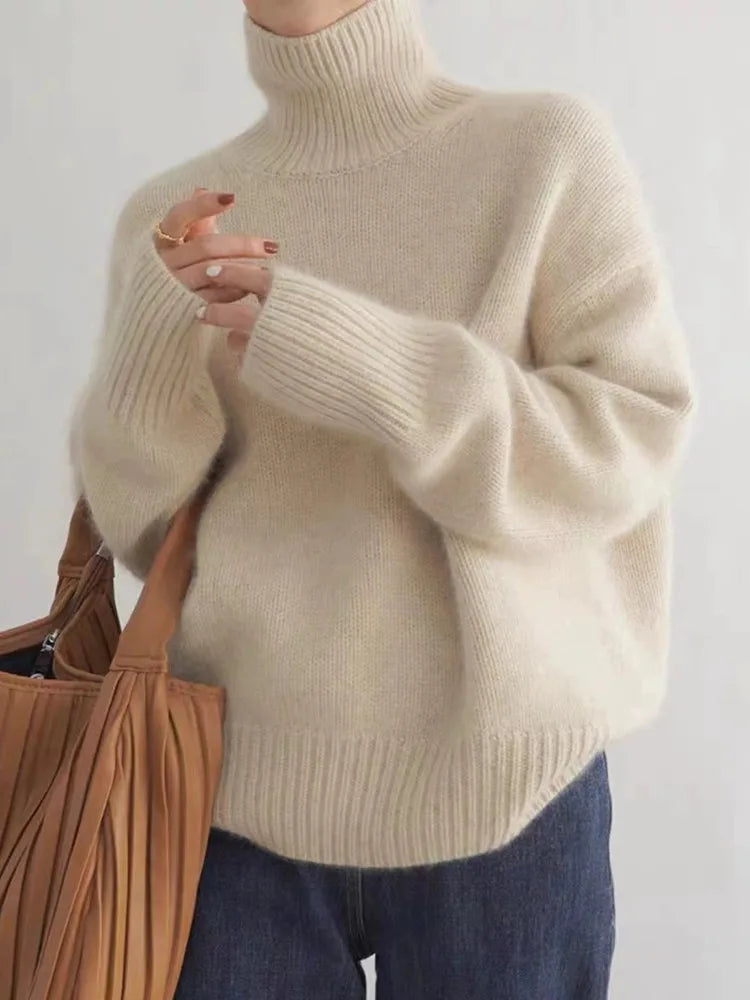 MONIKA | MYK AND TIMELESS HIGH NECK CASHMERE SWEATER