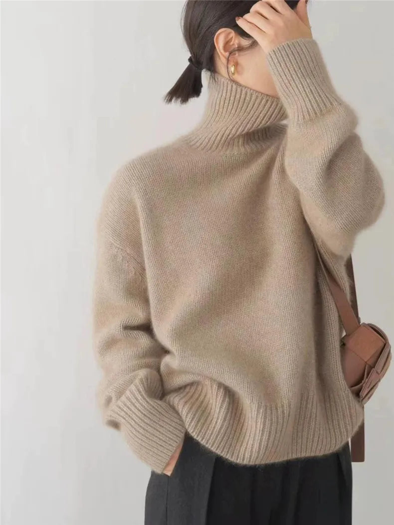 MONIKA | MYK AND TIMELESS HIGH NECK CASHMERE SWEATER