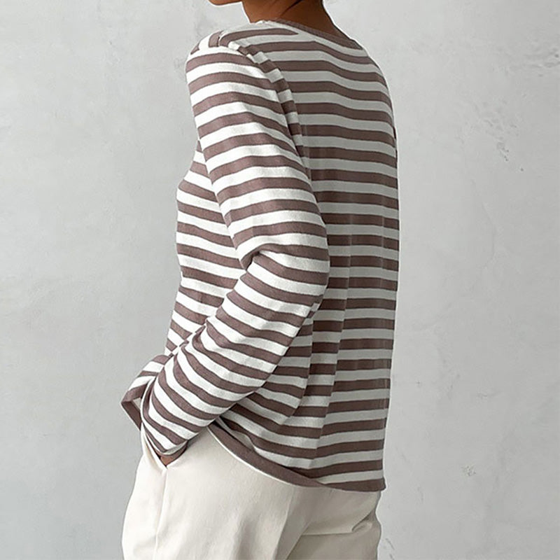 OLIVIA | LONG SLEEVE STRIPED SWEATER