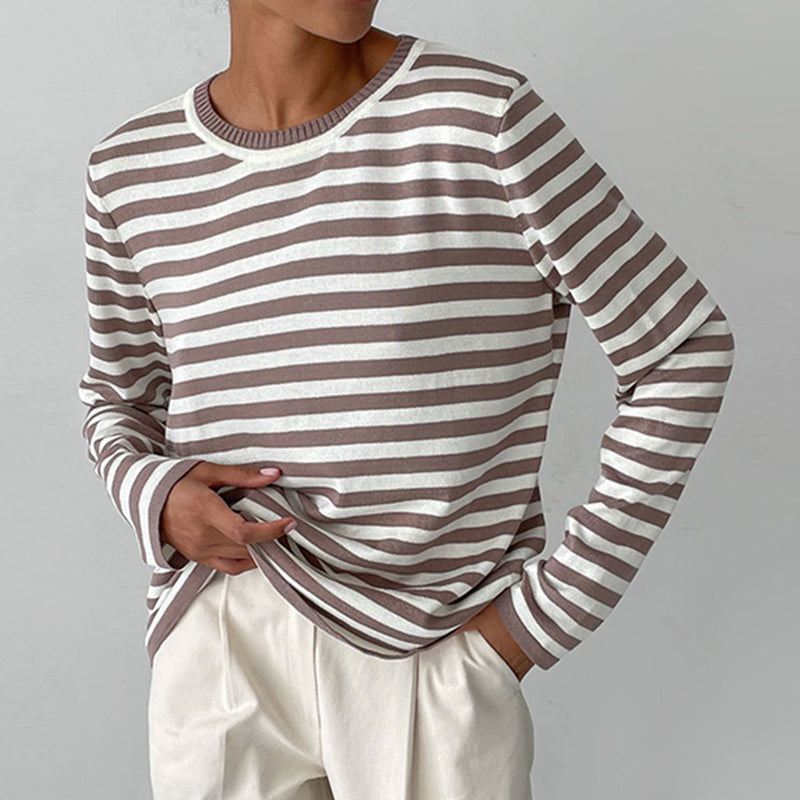 OLIVIA | LONG SLEEVE STRIPED SWEATER