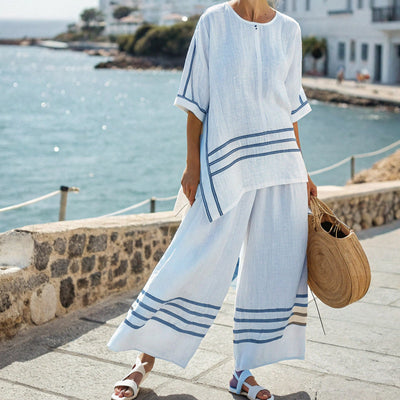 Celeste - Effortless Striped Lounge Set