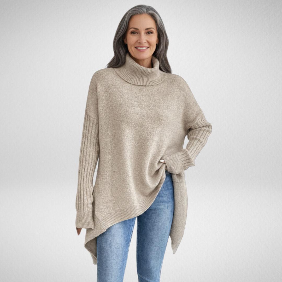 Isabelle | Comfy Asymmetrical Knit Sweater