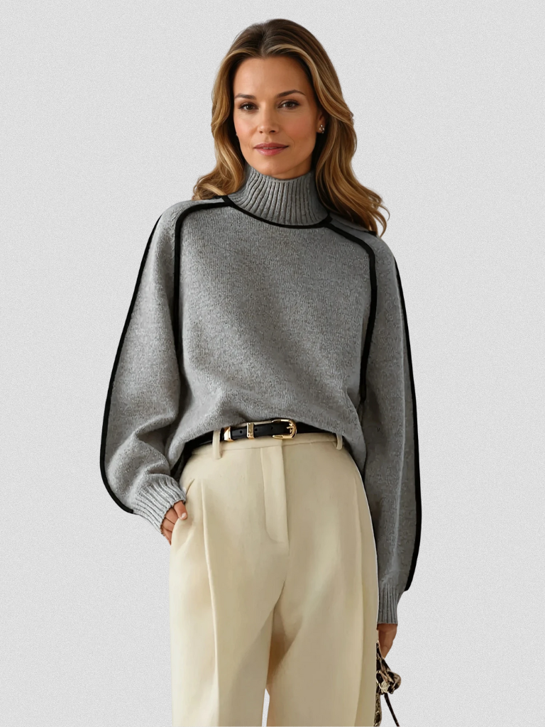 LOUIS | CONTRAST TRIM SWEATER