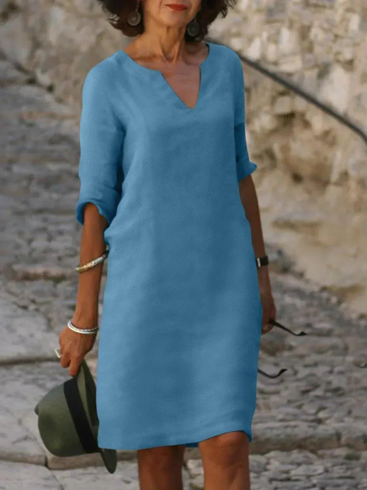 Josette - Elegant V-Neck Dress