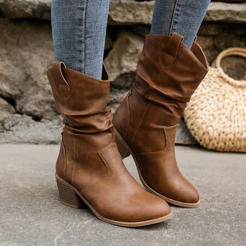 Mabel | Classic Mid-Calf Western Boots