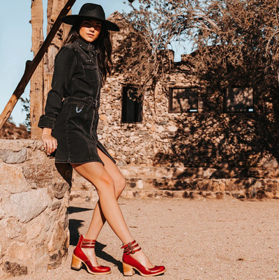 Victoria | Vintage Elegance Leather Heels