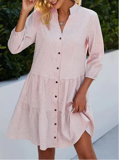 Édith - Flattering Checkered Summer Dress