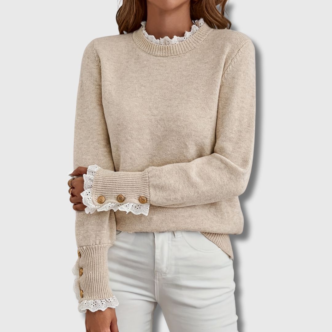 Evee – Chic Lace Knit Sweater