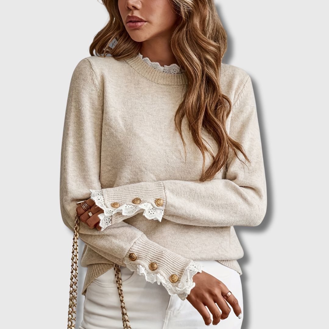 Evee – Chic Lace Knit Sweater