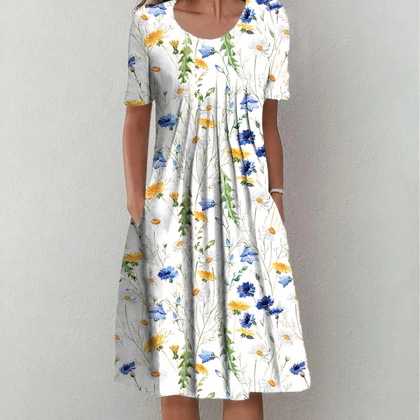Hanna - Elegant Floral Midi Dress