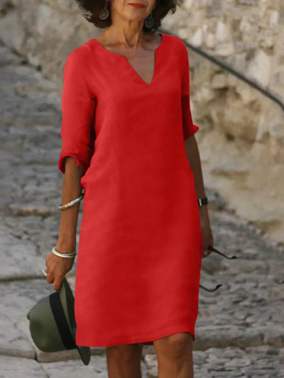 Josette - Elegant V-Neck Dress