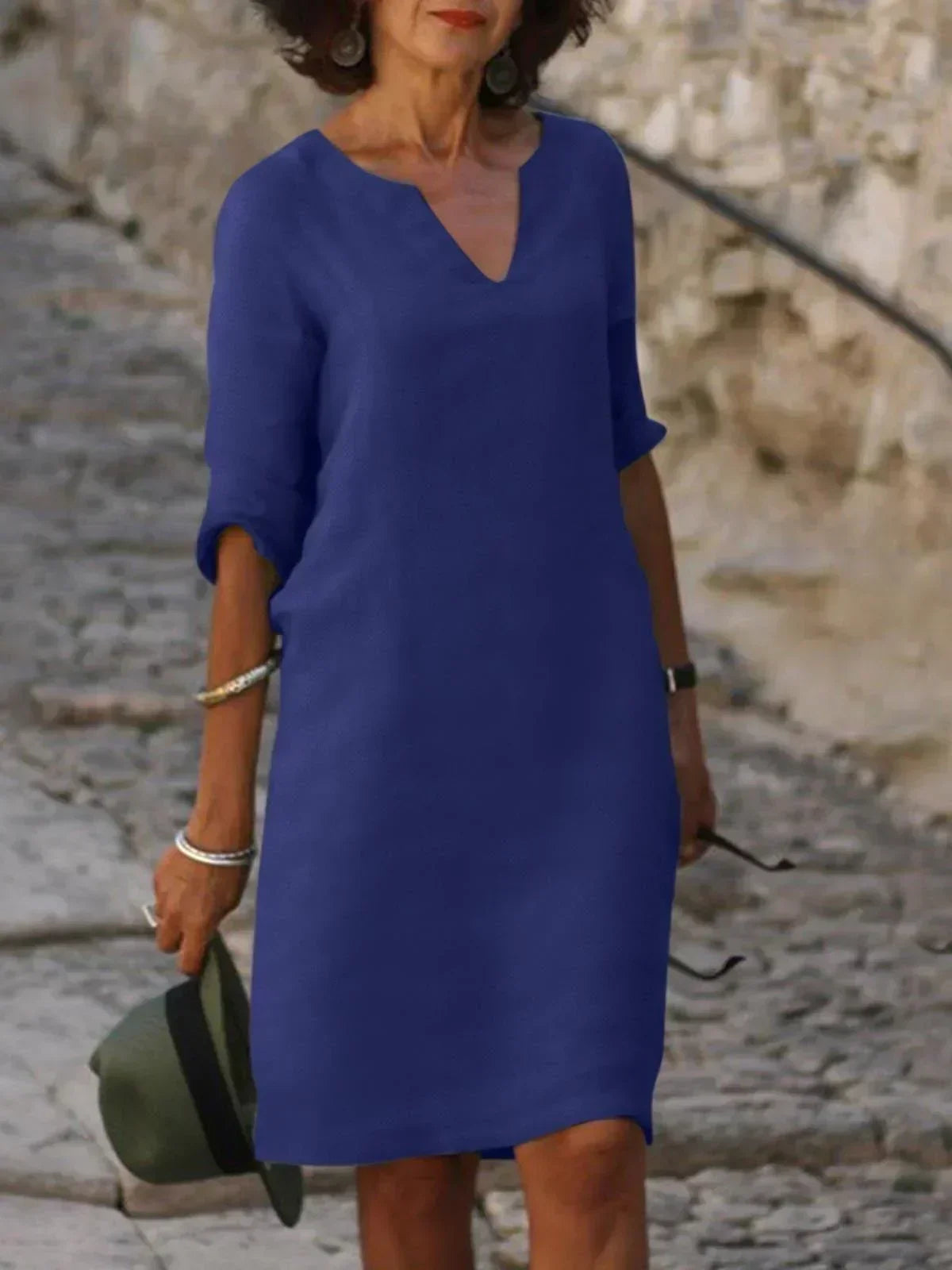 Josette - Elegant V-Neck Dress